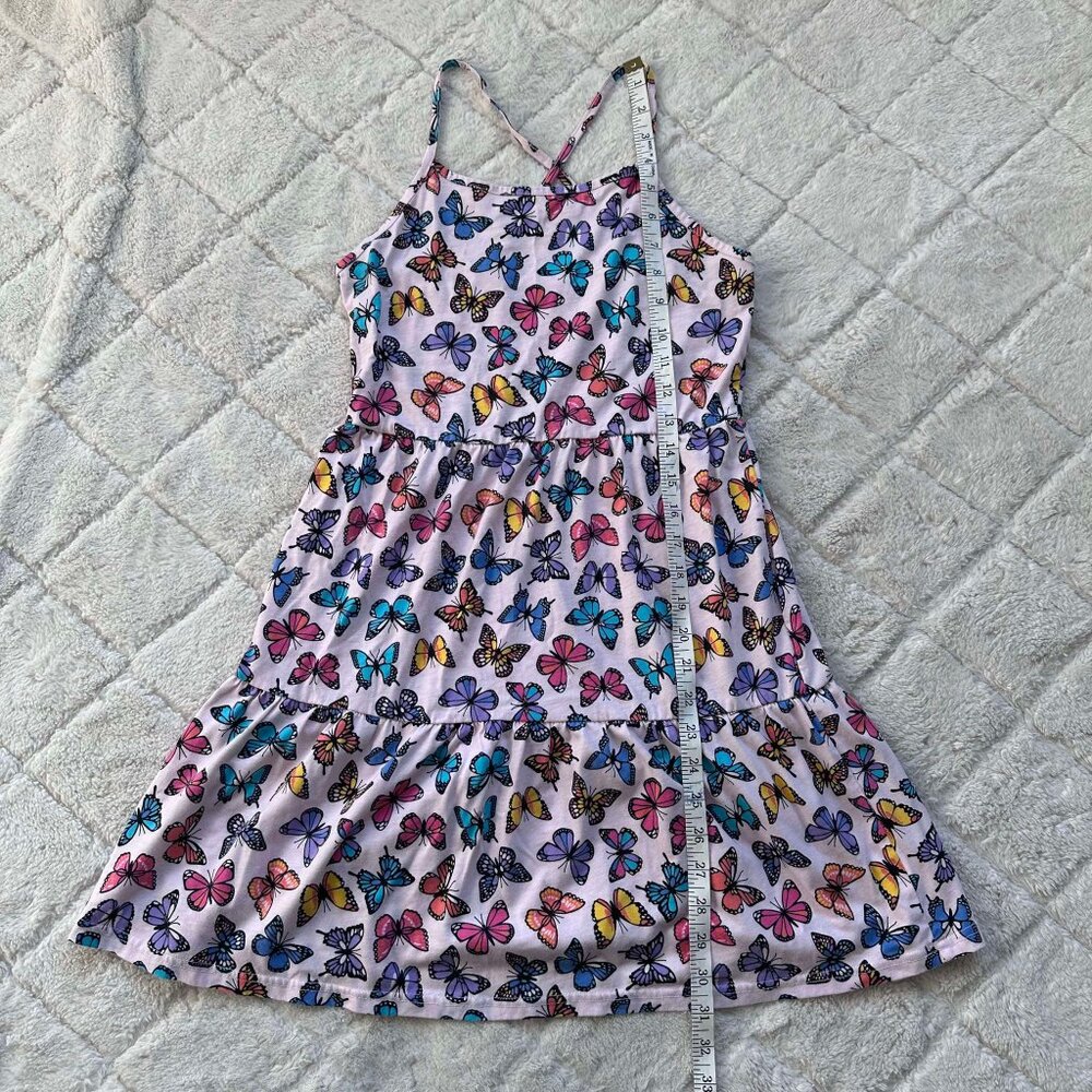 The Children's Place | Rose Mist Butterfly Print Tiered Dress | Size Extra Large - Picture 10 of 10